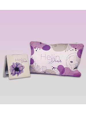 Ejoya Kişiye Özel Makyaj Çantası & Kişiye Özel Ayna Hediye Seti 110975