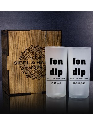 Ejoya Kişiye Özel Kutusunda 2'li Rakı Bardağı Hediye Seti 107183