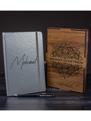 Ejoya Öğretmenlere Özel Ahşap Kutuda Defter Kalem Hediye Seti 110631