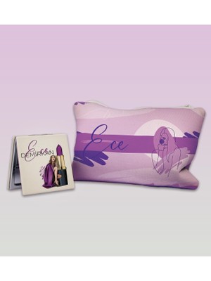 Ejoya Kişiye Özel Makyaj Çantası & Kişiye Özel Ayna Hediye Seti 110970