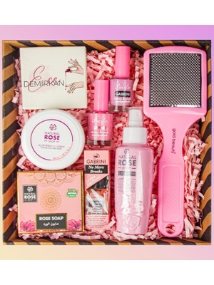 Ejoya Kişiye Özel Ayna & Doğal Gül Suyu & Doğal Sabun & Topuk Rendesi & Oje & Aloevera Krem & Tırnak Serumu Hediye Seti 110932