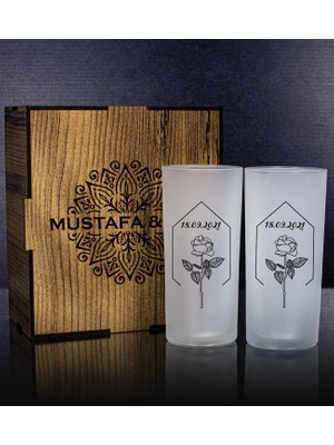 Ejoya Kişiye Özel Kutusunda 2'li Rakı Bardağı Hediye Seti 107157