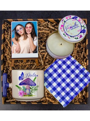 Ejoya Kişiye Özel Latte Kupa & Mum & Fotoğraflık & Bardak Altlığı Hediye Kutusu 112806