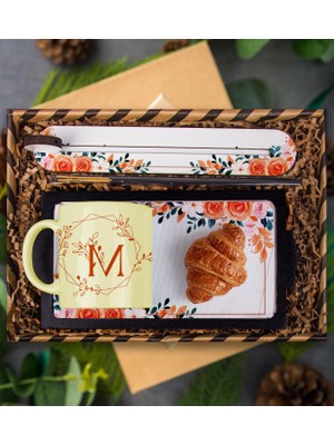 Ejoya Kişiye Özel Kupa & Sunum Tepsisi & Kruvasan & Tütsü Takımı Hediye Kutusu 111925