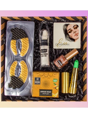 Ejoya Kişiye Özel Ayna & Doğal Sabun & Sihirli Ruj & Oje & Göz Maskesi & Vücut Simi Hediye Seti 110921
