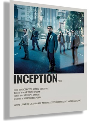 Gaagart Temperli Cam Tablo Film Afişi Inception 2010 Görseli