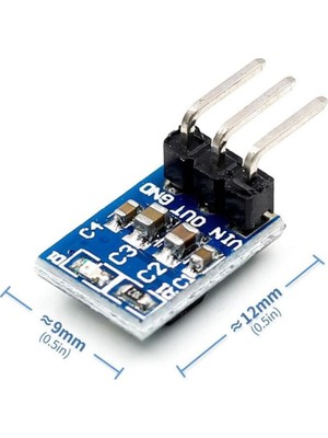 Robiz AMS1117 3.3V Dıp Modül 3V3 800MA Voltaj Düşürücü 3 Pin Header Çı