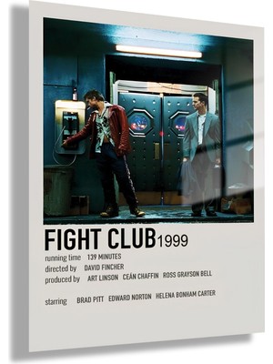Gaagart Temperli Cam Tablo Film Afişi Fight Club 1999 Görseli