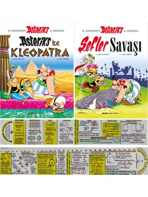 Asteriks ile Kleopatra - Şefler Savaşı - R. Goscinny + Matematik Öğreten Cetvel