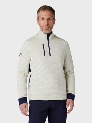 Callaway Midweight Textured 1/4 Zip Fleece - Erkek Dokulu Polar