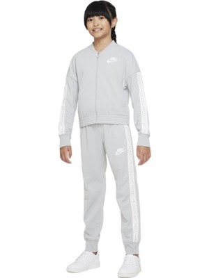 Nike Sportswear Tracksuit Grey Kız Çocuk Eşofman Takımı Gri Beyaz