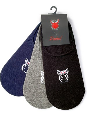 Redowl 3’lü Pamuklu Kaymaz Babet Çorap