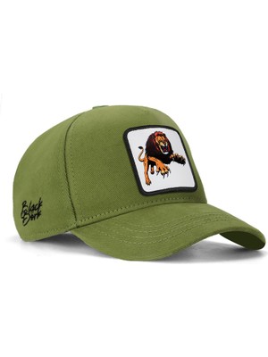 Black Börk V1 Baseball Kids Aslan - 5 Kod Logolu Unisex Açık Yeşil Çocuk Şapka (Cap)