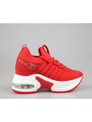 Guja 24Y300-14 Dolgu Topuk Kırmızı Kadın Sneakers