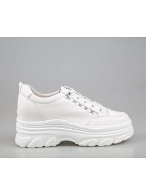 Guja 24Y361 Dolgu Topuk Beyaz Kadın Sneakers