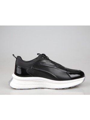 Marcomen 19353 Hakiki Deri Siyah Rugan Erkek Günlük Ayakkabı