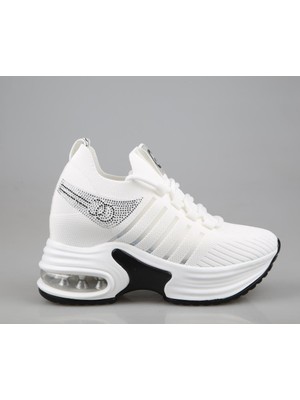 Guja 24Y300-14 Dolgu Topuk Beyaz Kadın Sneakers