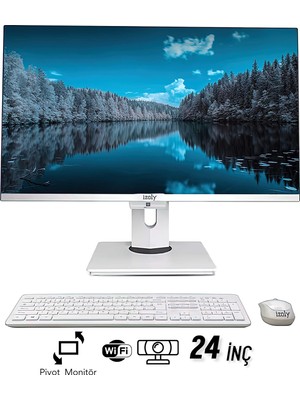 İzoly P700 İ7-10700 8gb 256GB 24" Fhd Webcam Pivot All In One Bilgisayar