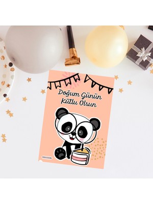 Fatofotofan Pandalı Doğum Günü Tebrik Kartı 3 adet