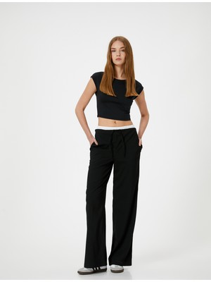 Koton Basic Crop Tişört Slim Fit Bisiklet Yaka Kısa Kol