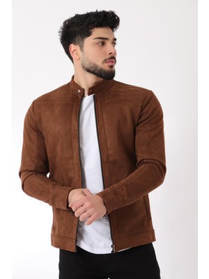 Stil Kombin Kol Detay Hakim Yaka Süet Mevsimlik Mont Bl 1710-60286