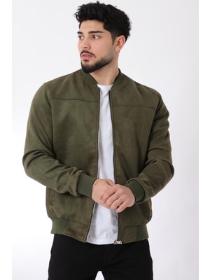 Stil Kombin Kolej Yaka Bel Lastikli Süet Mevsimlik Mont Bl 1711-60287