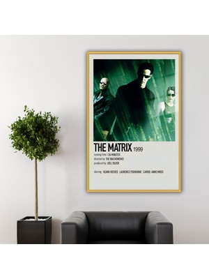 Gaagart Metal Çerçeveli Temperli Cam Tablo Film Afişi The Matrıx 1999