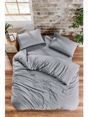 Stella Flavo Çarşafı Lastikli Çift Kişilik Düz Renk Nevresim Takımı