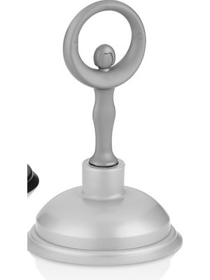 Main Shop Çok Amaçlı Mutfak Banyo Balerin Saplı Vantuz Pompa Tıkanık Lavabo Açıcı Manuel El Vantuzu 1 Gri Renk