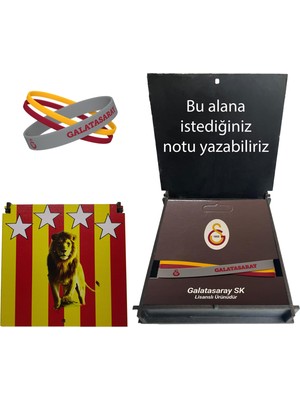 Galatasaray Galatsasaray Lisanslı Bileklik Renkli Hediye Ahşap Kutulu