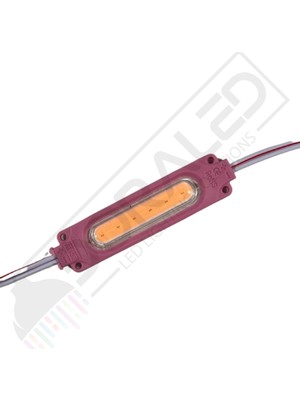 Dora Led 12 Volt Pembe 3 Watt 3’lü Lensli 3030 Reklamcı Modül (10 Adet)