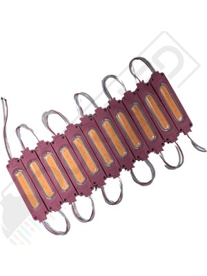 Dora Led 12 Volt Pembe 3 Watt 3’lü Lensli 3030 Reklamcı Modül (10 Adet)