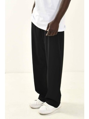 Siyah Baggy Fit Basic Pantolon