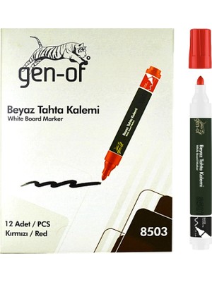 Gen-Of Beyaz Tahta Kalemi Kırmızı (GEN-8503) 12 Adet