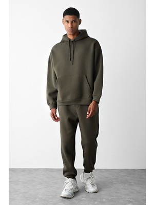 Yakamel Erkek 3 Iplik Oversize Jogger Eşofman Takımı