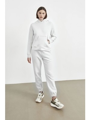 Yakamel Kadın 3 Iplik Içi Pamuklu Kalın Eşofman Takımı