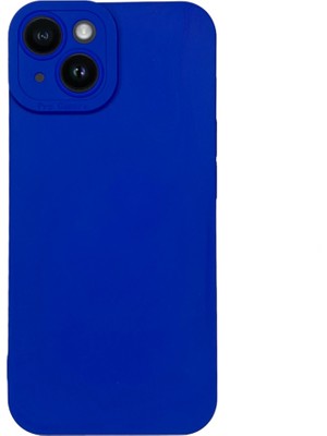 Bumudur Aksesuar iPhone 14 Lacivert Renkli Silikon Kılıf