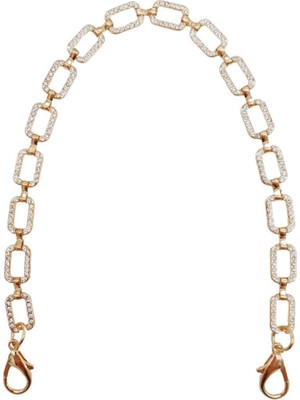 Angel Çanta Aksesuar 35 cm Light Gold Renk Taşlı Kancalı Çanta Zinciri