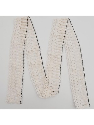 Angel Çanta Aksesuar 5 cm Şerit Süs Krem Renk 1 Metre