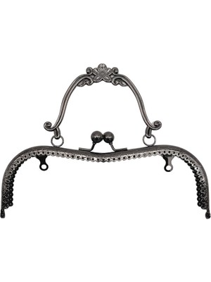 Angel Çanta Aksesuar 21 cm Tutmalı Çanta Klipsi Bursu Füme Metalli