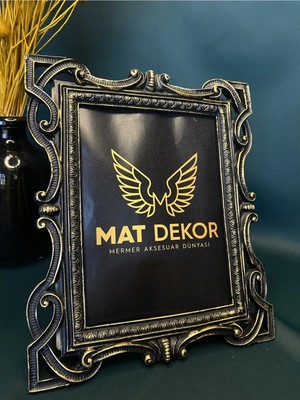 Mat Dekor Hediyelik,dekoratif Desenli Ayarlanabilir Ayaklı Fotoğraf Çerçevesi