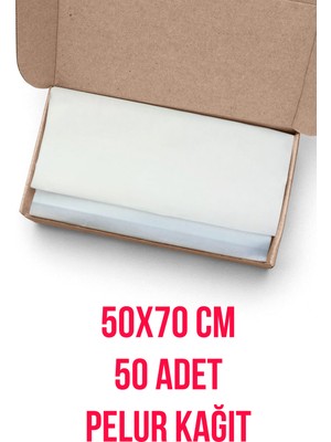 Netsan Etiket 50 Adet 50X70CM Baskısız Pelur Kağıdı - Hediye Kağıdı