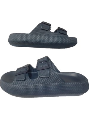 Gezer Kadın Lacivert Çift Tokalı Havuz Plaj Günlük Terlik GZERR657-797