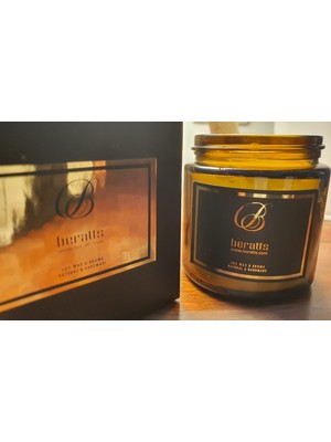 Beratts Beratts| Amber Kavanoz Doğal Lavanta Kokulu Soya Wax Mum 100ML