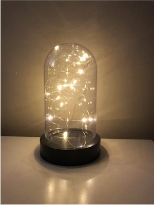 Alshop Mika Ters Fanus 18 cm + 3 Metre Peri LED Kaliteli Plastik Ürün Boyutu 11 cm