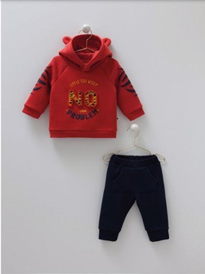 Caramell No Problem Yazılı Alt Üst Takım Kapüşonlu