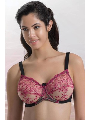 Narnuga Modlive Siyah Fuşya Emay 148 B Balenli Toparlayıcı Sütyen
