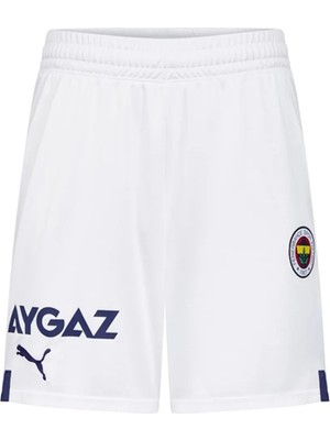 Puma Beyaz Erkek Çocuk Diz Üstü Lastikli Düz Şort Fsk Shorts