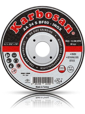 Karbosan 180X1.9 Inox-Thinline Kesme Taşı 180 x 1.9 mm Paslanmaz Çelik İçin Özel Tasarım