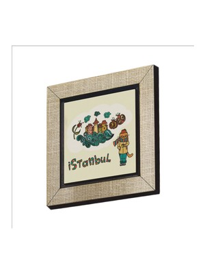 Sadrazam Istanbul Kedisi Baskılı Mdf MAGNETKRT-062BUZDOLABI Süsü